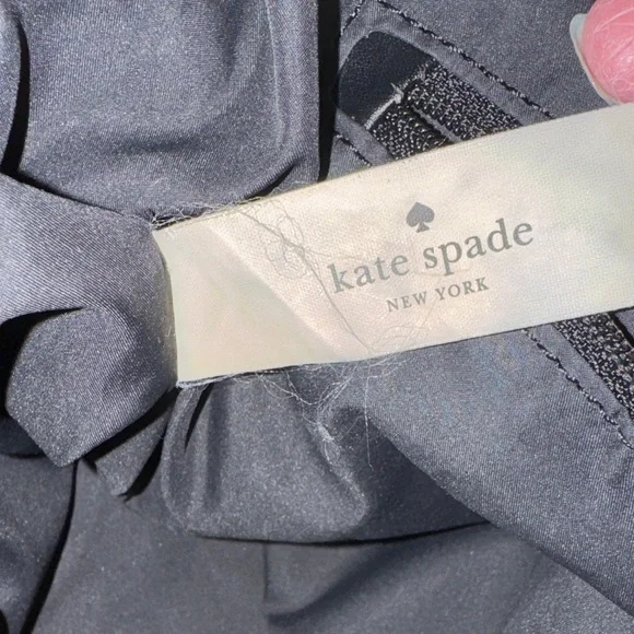 Kate Spade Black and Cream Striped Tote - Picture 11 of 12